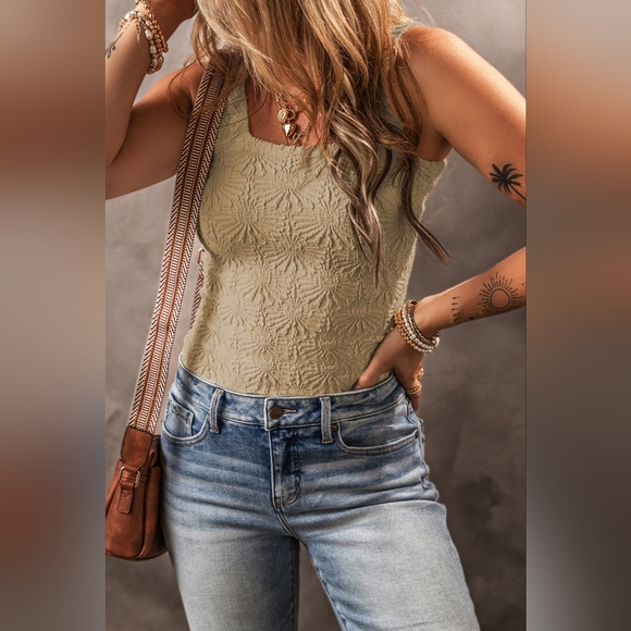 Square Neck Wide Strap Tank. Hit The Like ♡ Button For SALE Price - Picture 2 of 5